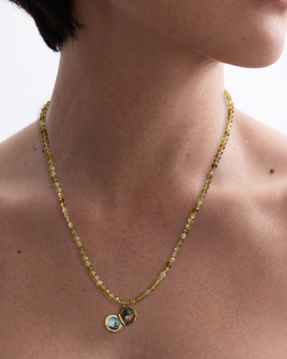 Green Garnet Locket Necklace specifications view